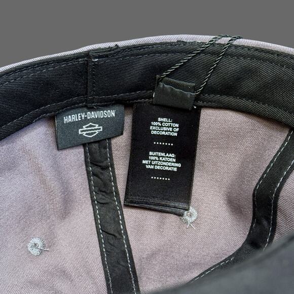 Harley-Davidson Fitted Block Cap Gray/Black Size 7 1/8 Small NWT - Picture 8 of 9